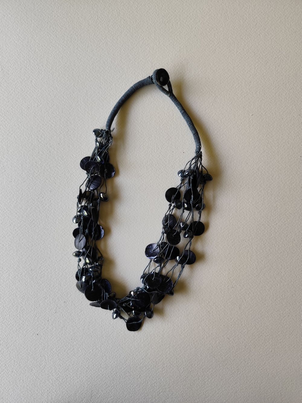 3/$25💙Handmade Blue Shell Multi-Strand Necklace